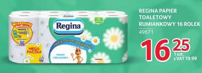 Papier toaletowy rumiankowy Regina 16-pak promocja w Selgros