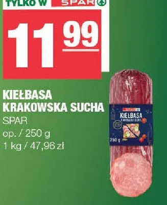 Kiełbasa krakowska sucha promocja w SPAR