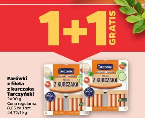 Parówki z fileta z kurczaka Tarczyński promocja w Netto