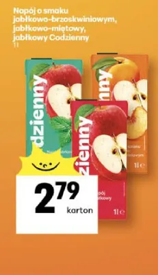 Napój o smaku jabłkowo-brzoskwiniowym, jabłkowo-miętowy, jabłkowy promocja w Delikatesy Centrum