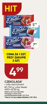 Czekolada mleczna malinowa E.Wedel promocja w Chata Polska