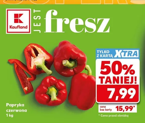 Papryka czerwona promocja w Kaufland