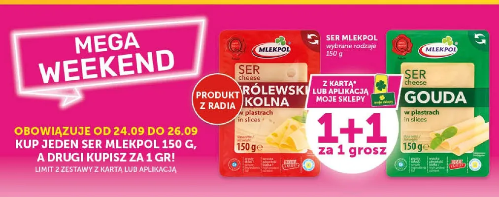Ser gouda w plastrach Mlekpol promocja w ABC