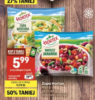 Zupa Wiosenna Hortex promocja w Delikatesy Centrum