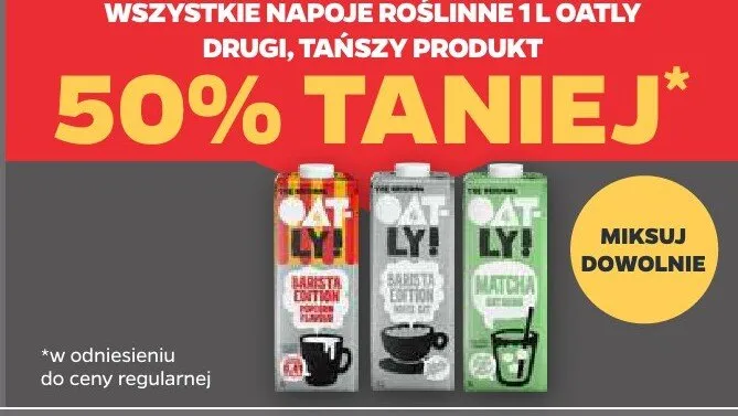 Napój roślinny Oatly 1l promocja w Netto