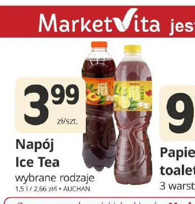 Napój Ice Tea Lemon Auchan promocja w Marketvita