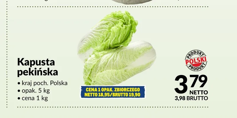 Kapusta pekińska promocja w Makro
