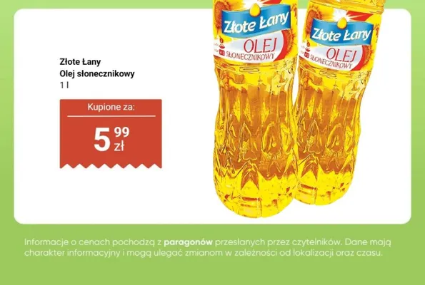Olej słonecznikowy promocja w Dino