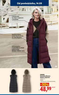 Kamizelka pikowana damska z kapturem Esmara promocja w Lidl