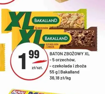 Baton zbożowy XL 5 orzechów Bakalland promocja w Sedal