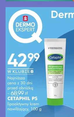 Krem nawilżający Cetaphil PS lipoaktywny promocja w Super-Pharm