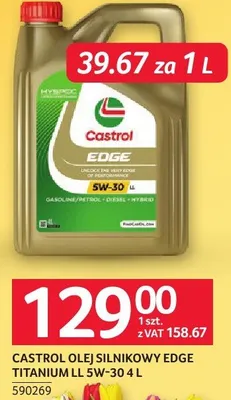 Olej silnikowy Castrol Edge Titanium LL 5W-30 4 L promocja w Selgros