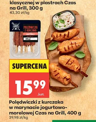 Polędwiczki z kurczaka w marynacie jogurtowo-morelowej Czas na Grill promocja w Biedronka