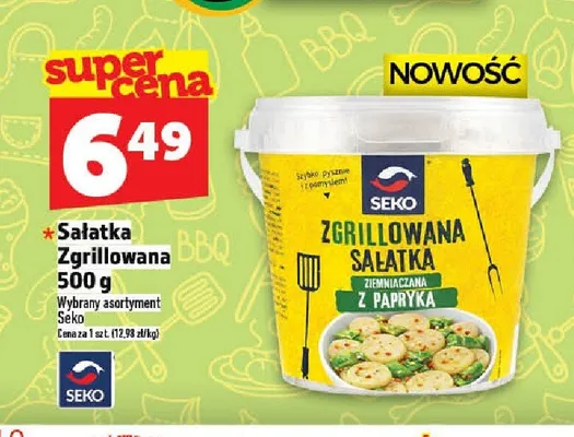 Sałatka zgrillowana ziemniaczana z papryką Seko promocja w TOPAZ