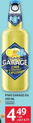 Piwo Garage 0% 400ML promocja w Selgros