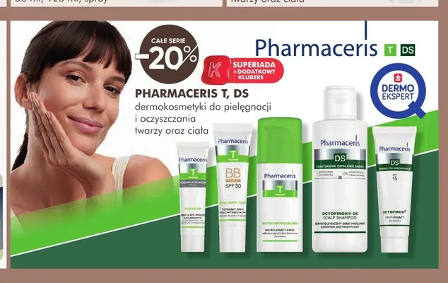 Dermokosmetyki do pielęgnacji i oczyszczania twarzy oraz ciała Pharmaceris DS promocja w Super-Pharm