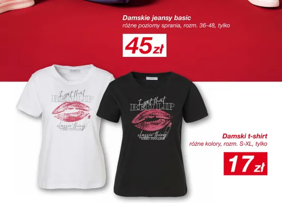 Jeansy damskie basic różne poziomy sprania, rozm. 36-48 promocja w KiK