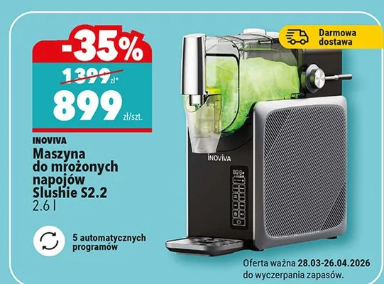Maszyna do mrożonych napojów Slushie S2.2 2.6 l promocja w Biedronka