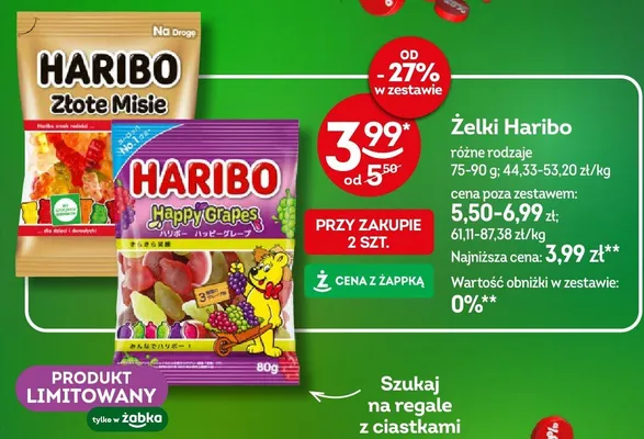 Żelki różne rodzaje promocja w Żabka