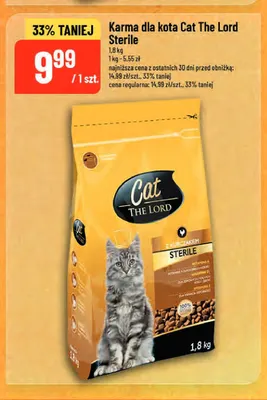 Karma dla kota Cat The Lord Sterile z kurczakiem promocja w POLOmarket