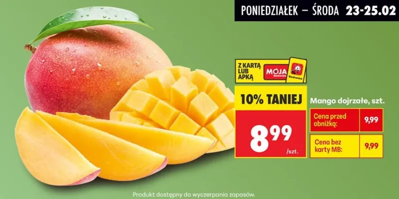 Mango dojrzałe promocja w Biedronka