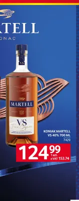 Koniak Martell VS 40% promocja w Selgros