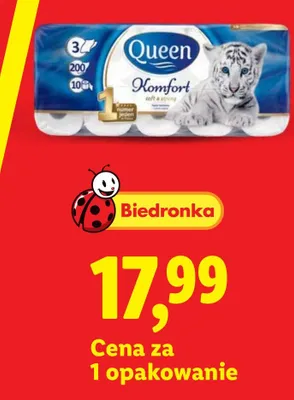 Papier toaletowy 3-warstwowy Queen Komfort promocja w Lidl