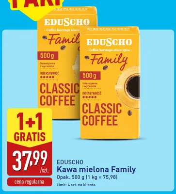 Kawa mielona Family Eduscho promocja w Aldi