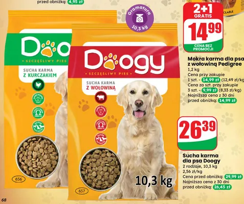 Sucha karma dla psa 2 rodzaje promocja w Dino