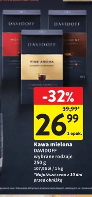 Kawa mielona Davidoff promocja w Intermarche