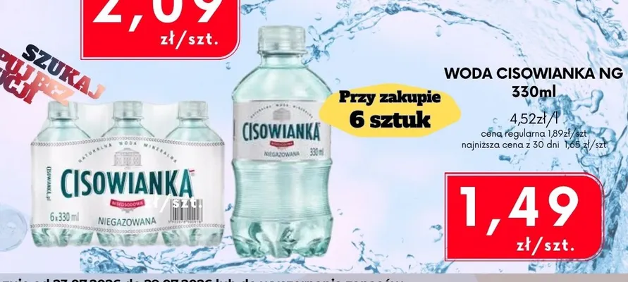 Woda niegazowana Cisowianka NG promocja w emma MARKET