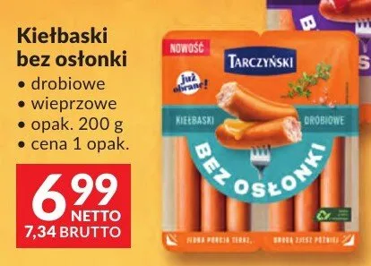 Kiełbaski bez osłonki promocja w Makro