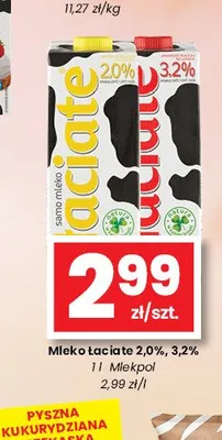 Mleko UHT Łaciate 2,0% promocja w emma MARKET