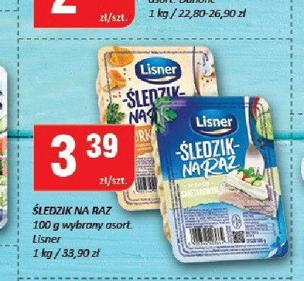 Śledzik na raz z cebulką Lisner promocja w Chorten