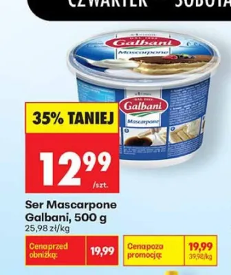 Ser Mascarpone Galbani promocja w Biedronka