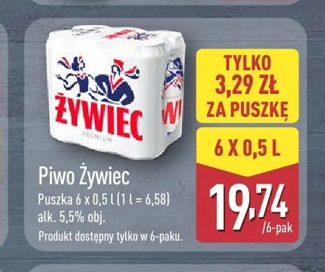 Piwo Żywiec 6-pak promocja w Aldi
