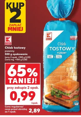 Chleb tostowy pszenny K-Classic promocja w Kaufland