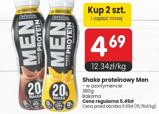 Shake proteinowy Men Bakoma promocja w Market Point