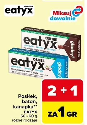 Posiłek, baton, kanapka różne rodzaje promocja w Carrefour