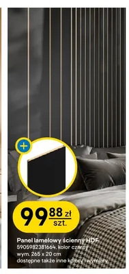 Panel lamelowy ścienny HDF Ok Wall czarny promocja w Castorama
