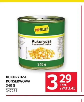 Kukurydza konserwowa Topseller promocja w Selgros