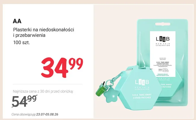 Plasterki na niedoskonałości i przebarwienia AA LAAB promocja w Rossmann