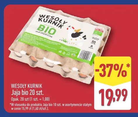 Jajka kurze bio Wesoły Kurnik promocja w Aldi
