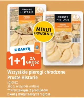 Wszystkie pierogi chłodzone Proste Historie promocja w Leclerc