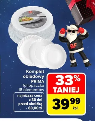 Komplet obiadowy Prima foliopaczka 18 elementów promocja w Carrefour