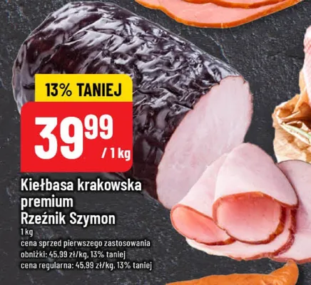 Kiełbasa krakowska premium Rzeźnik Szymon promocja w POLOmarket