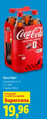Napój gazowany Coca-Cola Original Taste promocja w Lidl