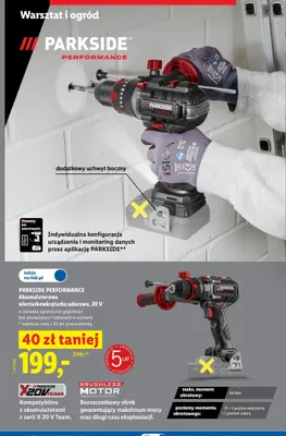Akumulatorowa wiertarkowkrętarka udarowa Parkside Performance promocja w Lidl