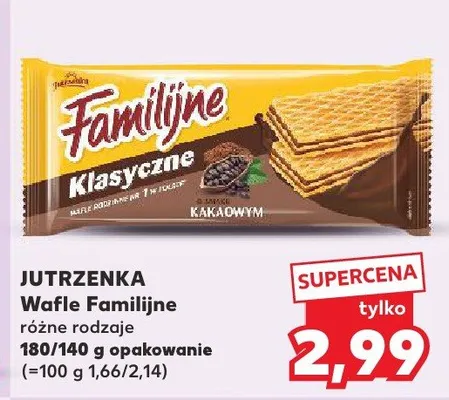 Wafle familijne różne rodzaje klasyczne, kakaowe promocja w Kaufland