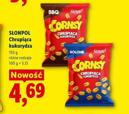 Chrupiąca kukurydza Słonpol Cornsy solona promocja w Lidl